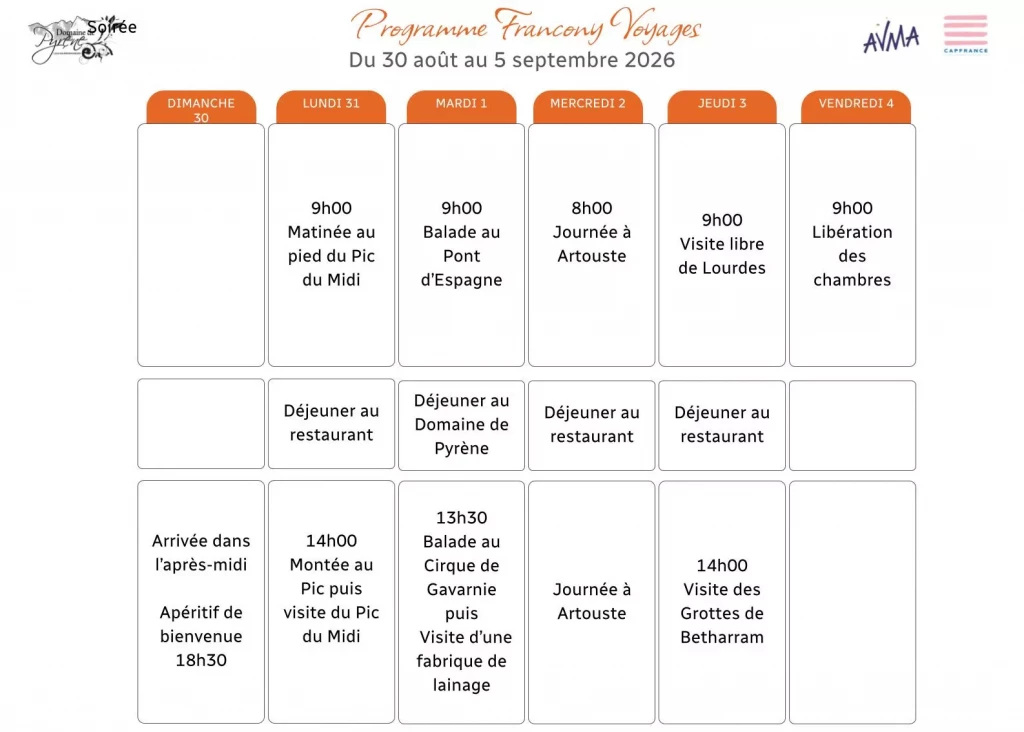 Francony Voyages - du 30 aout au 5 septembre 2026 (1)